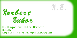 norbert bukor business card